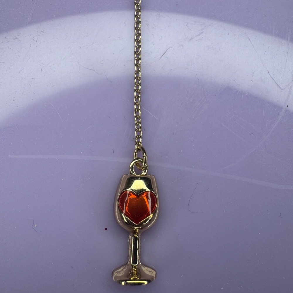 NWT Betsey Johnson Red Wine Y-Necklace - Picture 7 of 11
